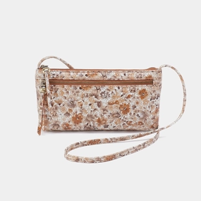 Cara Crossbody In Printed Leather - Sepia Bloom Comfort Journey