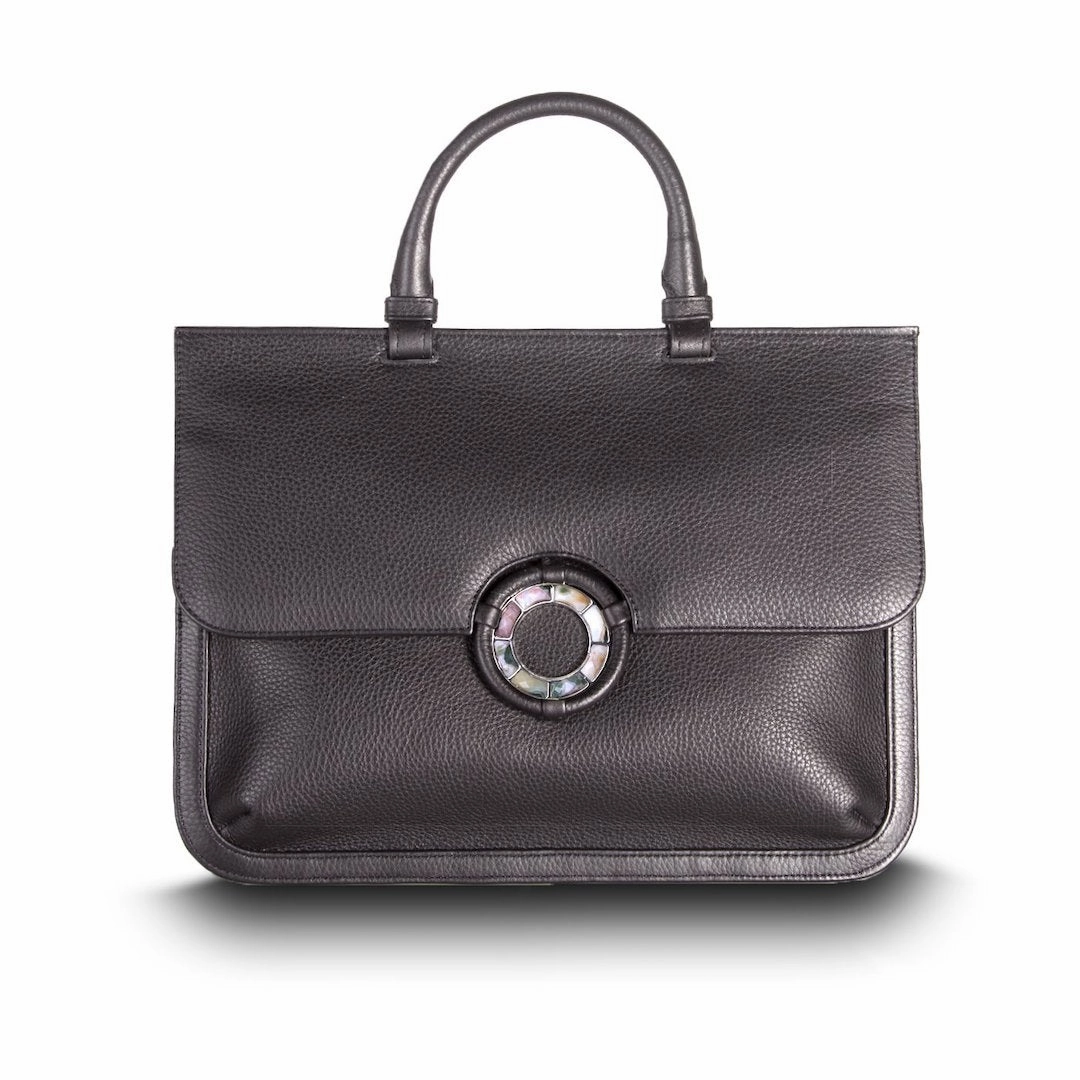Sydney Convertible Satchel - Dark Brown Leather, Jasper Grommet Contemporary Touch