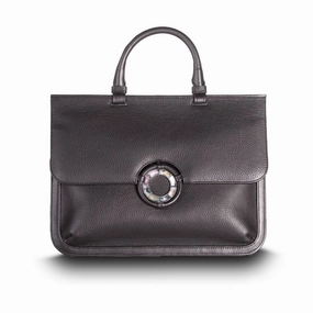 Sydney Convertible Satchel - Dark Brown Leather, Jasper Grommet Contemporary Touch