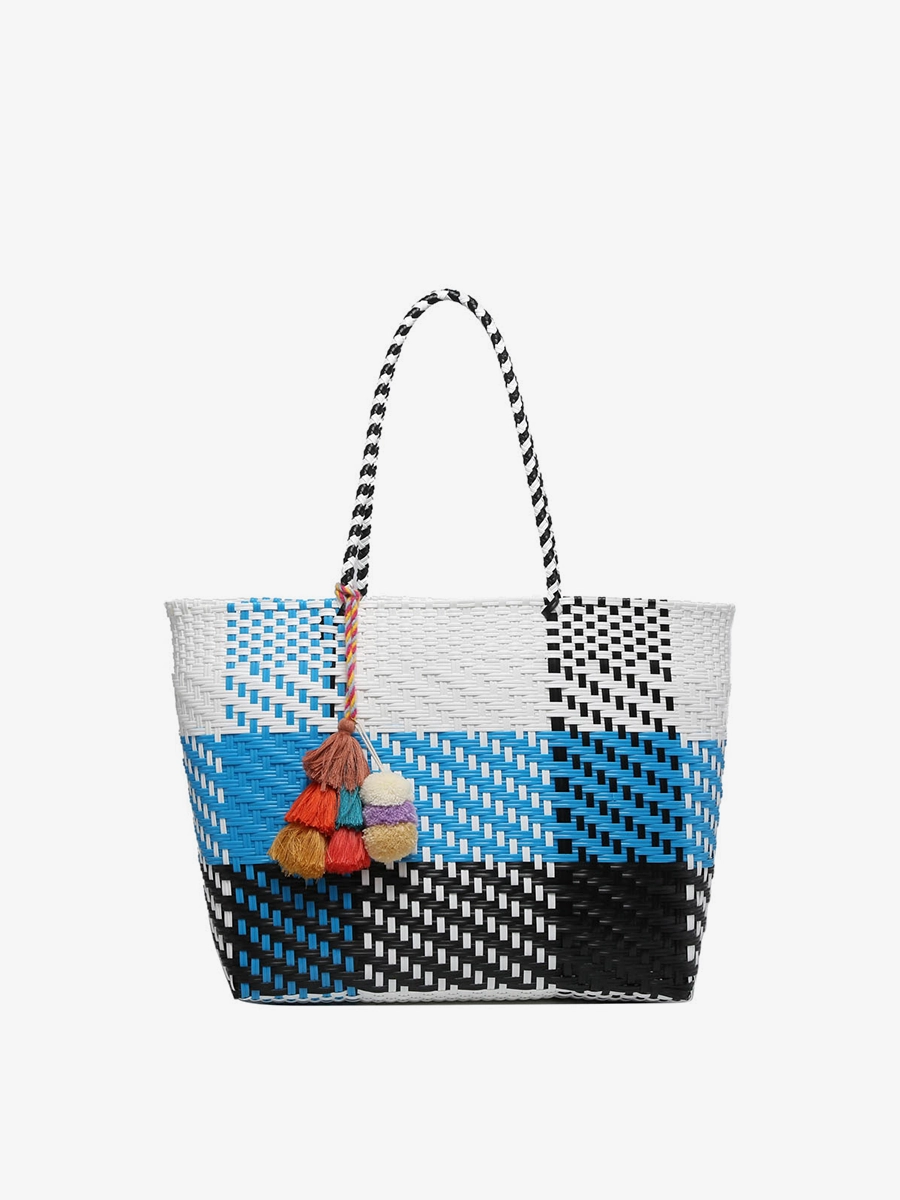 Subtle Detail Sylvia Woven Tote