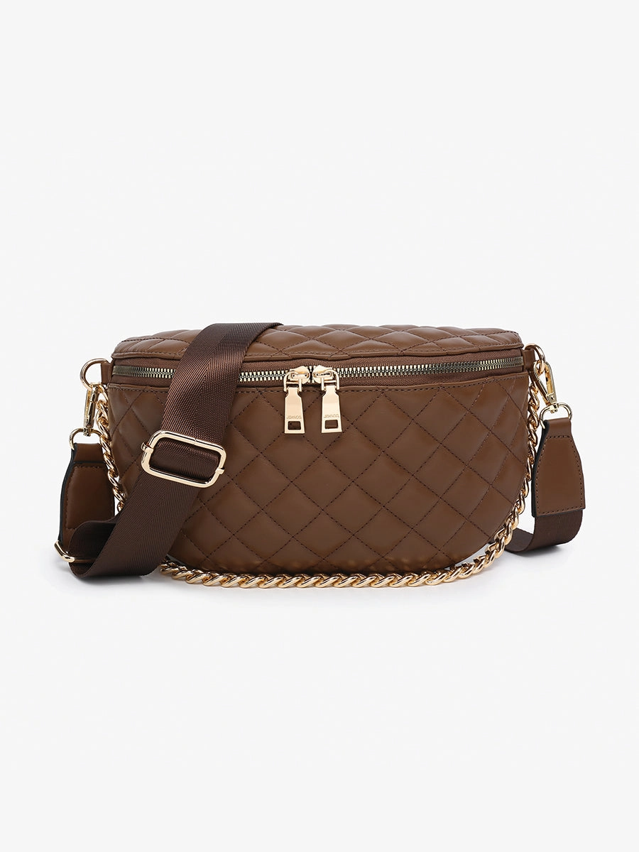 Sylvie Vegan Quilted Belt Bag Versatile Accessory Functional Beauty