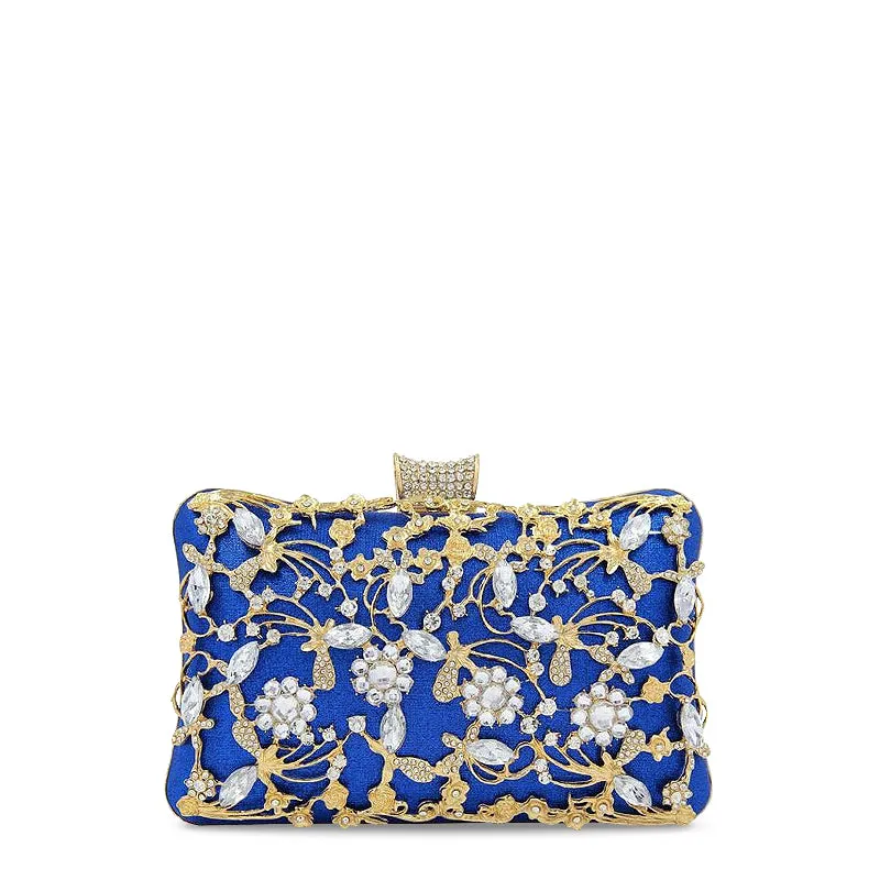 The Serena Clutch Bag Delicate Pattern Warm Hue