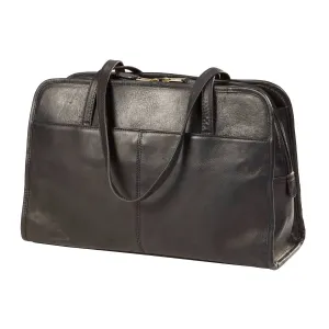 Three Section Leather Tote Everyday Performance