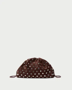 Bailey Espresso/Silver Dome Clutch Luxury Craftwork