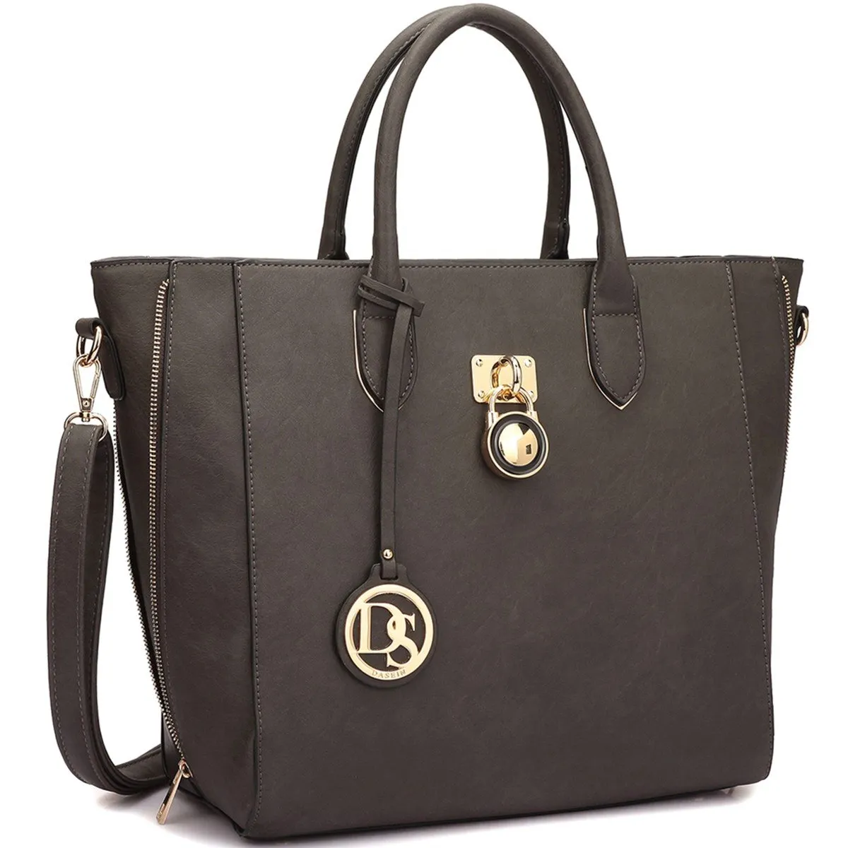 Affordable Luxury Picnic Mood Solid-Color Emblem Tote Handbag