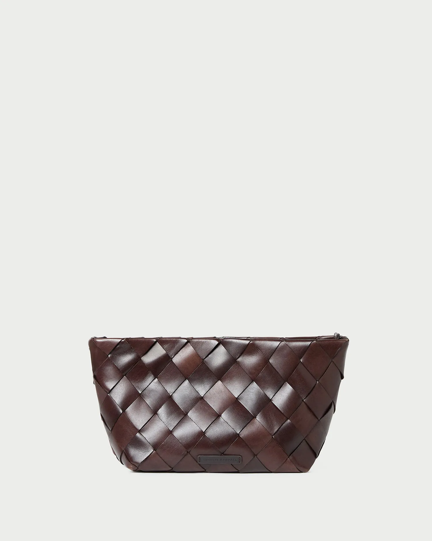 Melina Chocolate Woven Leather Clutch Smart Design Indoor Use