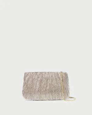 Refined Daily Brit Champagne Flat Pleated Clutch
