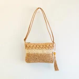 Weekend Style Fashion Accessory Elena Handbags Straw Woven Crossbody Bag