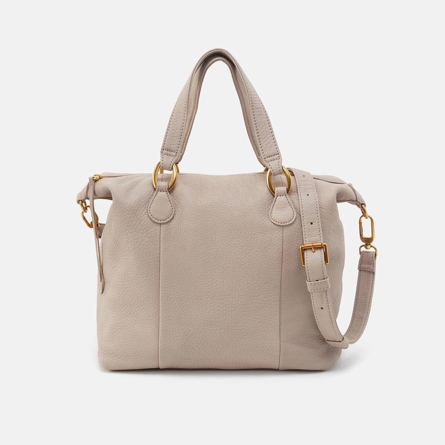 Smart option Stylish Evening Harley Satchel In Pebbled Leather - Taupe