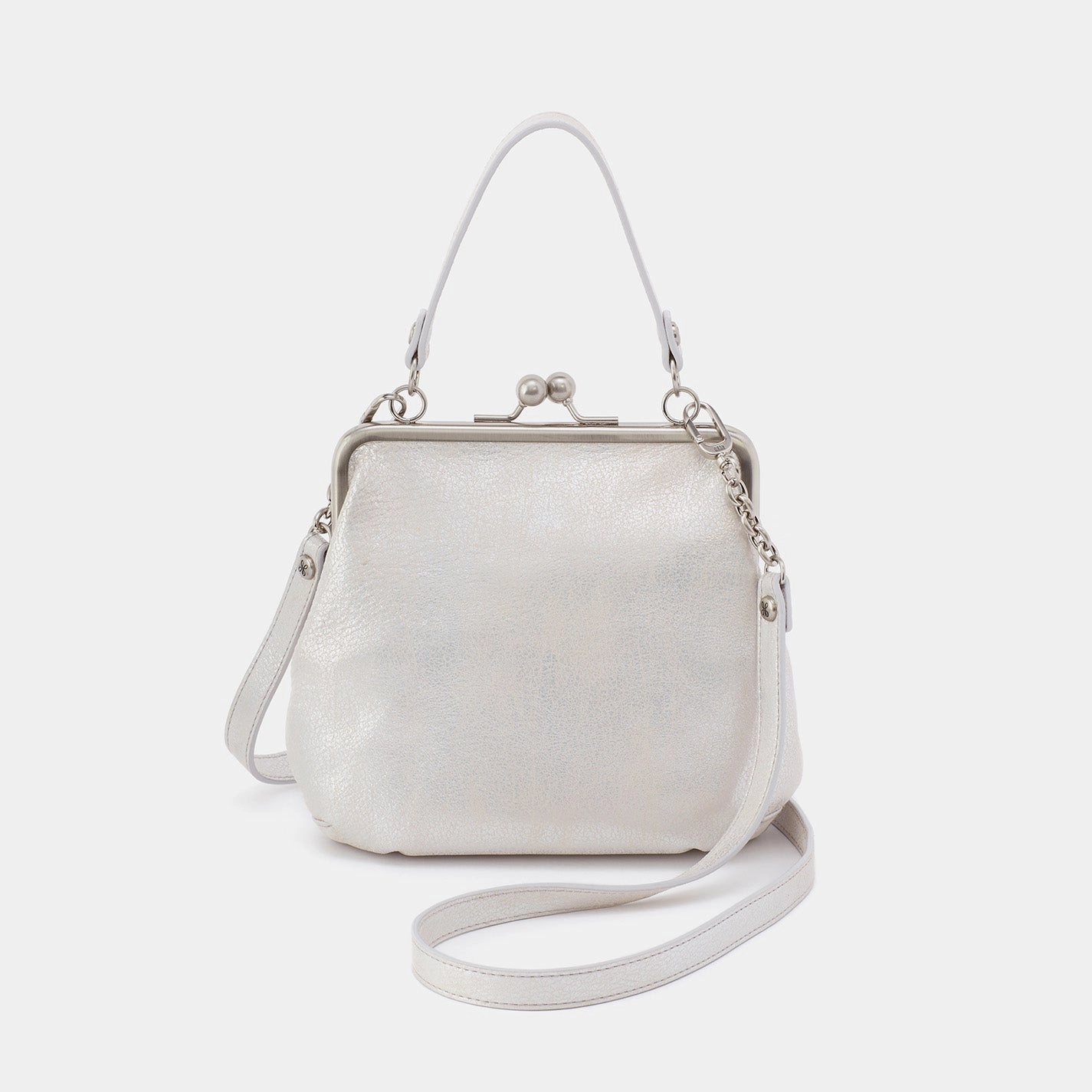 Alba Crossbody In Metallic Leather - Silver Reliable and durable material that keeps up with your daily needs
