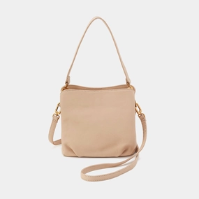 Starr Convertible Shoulder Bag in Pebbled Leather - Linen Outdoor Lifestyle Everyday Necessity