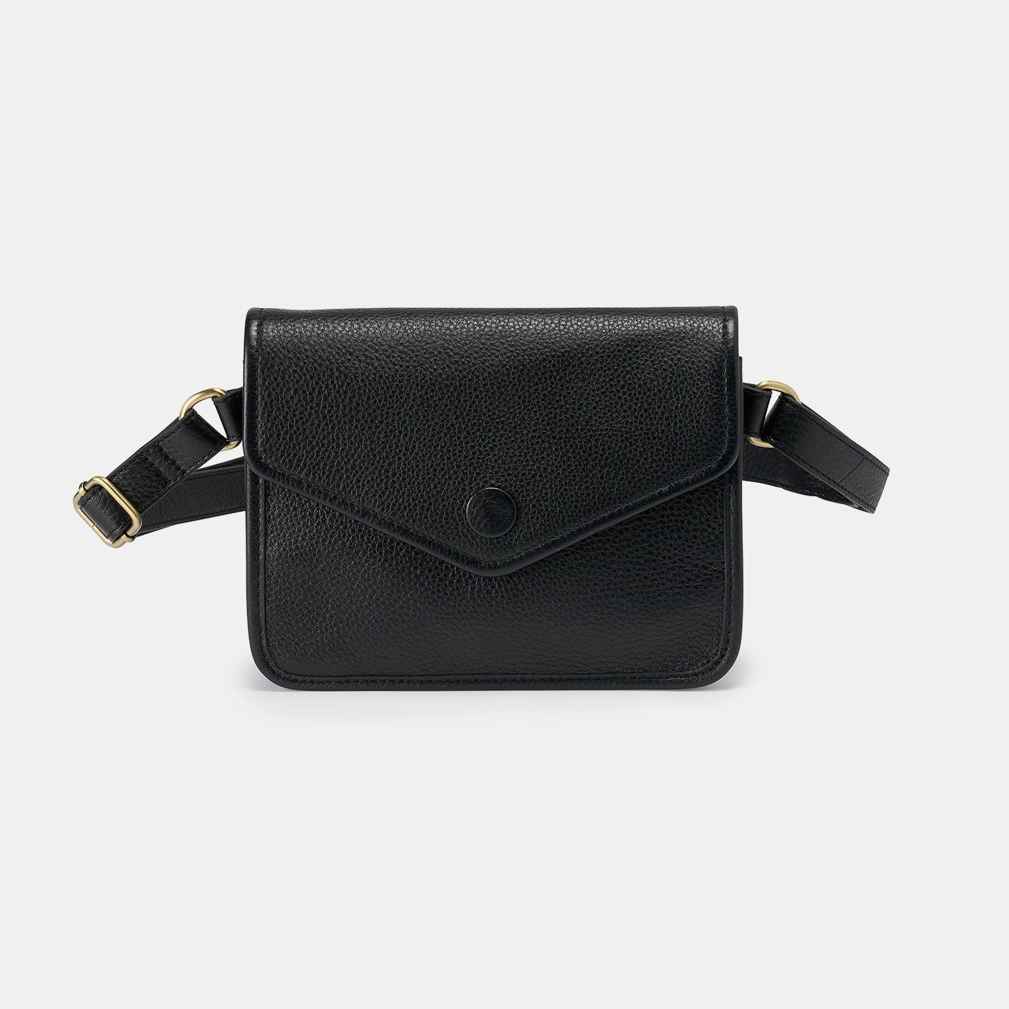 Essential Gear Margot Belt Bag In Pebbled Leather - Black