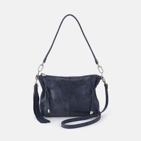 Functional City Gear Comfortably fits all your essentials without feeling bulky Kori Crossbody in Buffed Leather - Indigo Sky