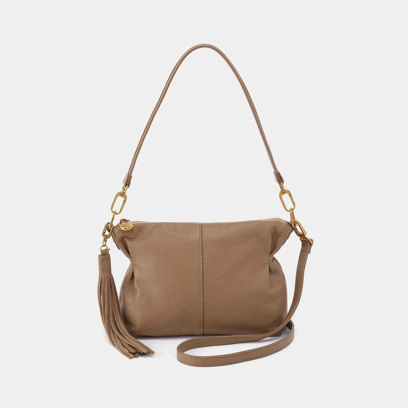Travel Friendly Size Trendy Street Outfit Kori Crossbody in Pebbled Leather - Cedar Sagebrush