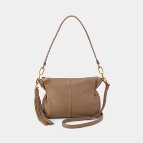 Travel Friendly Size Trendy Street Outfit Kori Crossbody in Pebbled Leather - Cedar Sagebrush