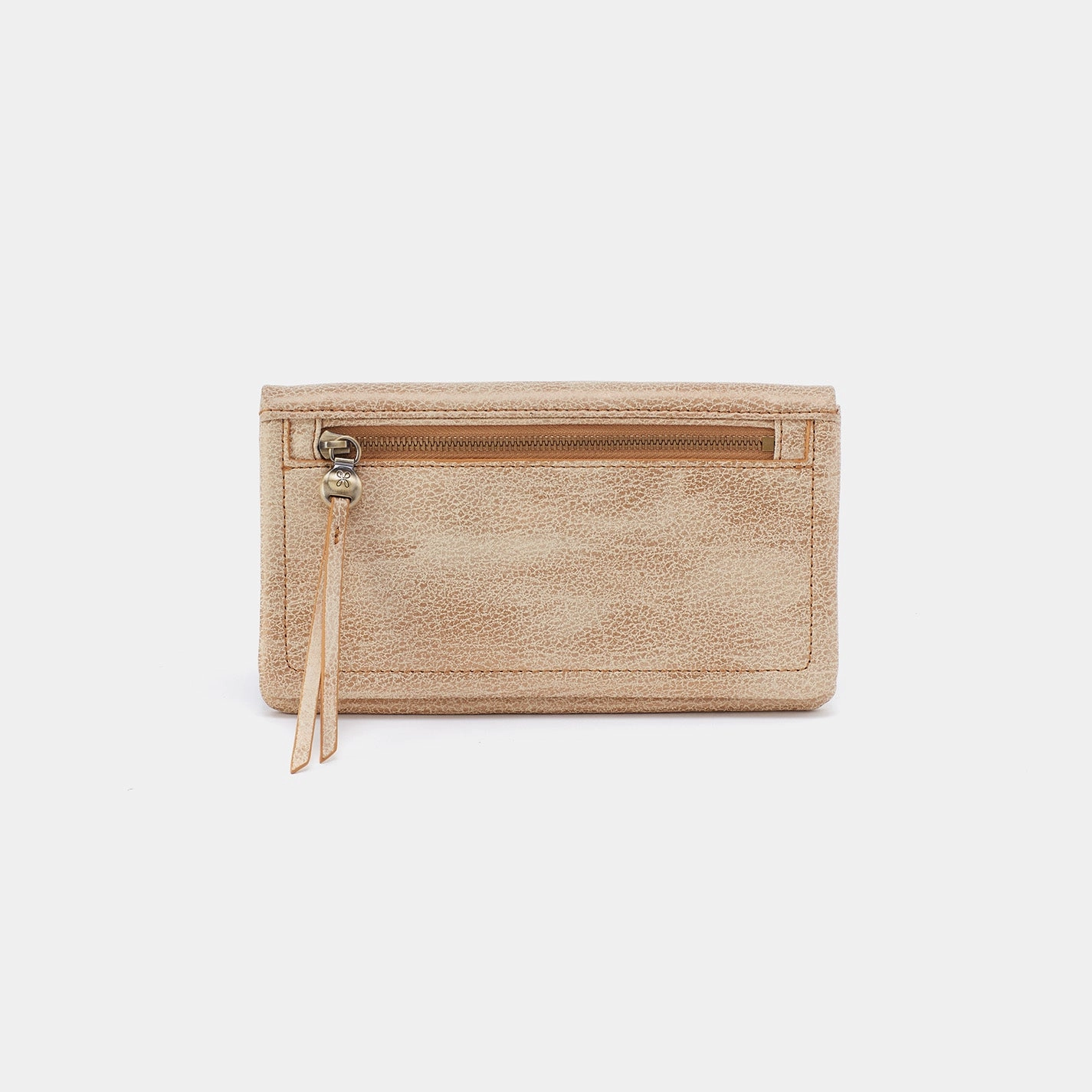Lumen Continental Wallet in Metallic Leather - Gold Leaf Refined Geometry Fashion Minimalism