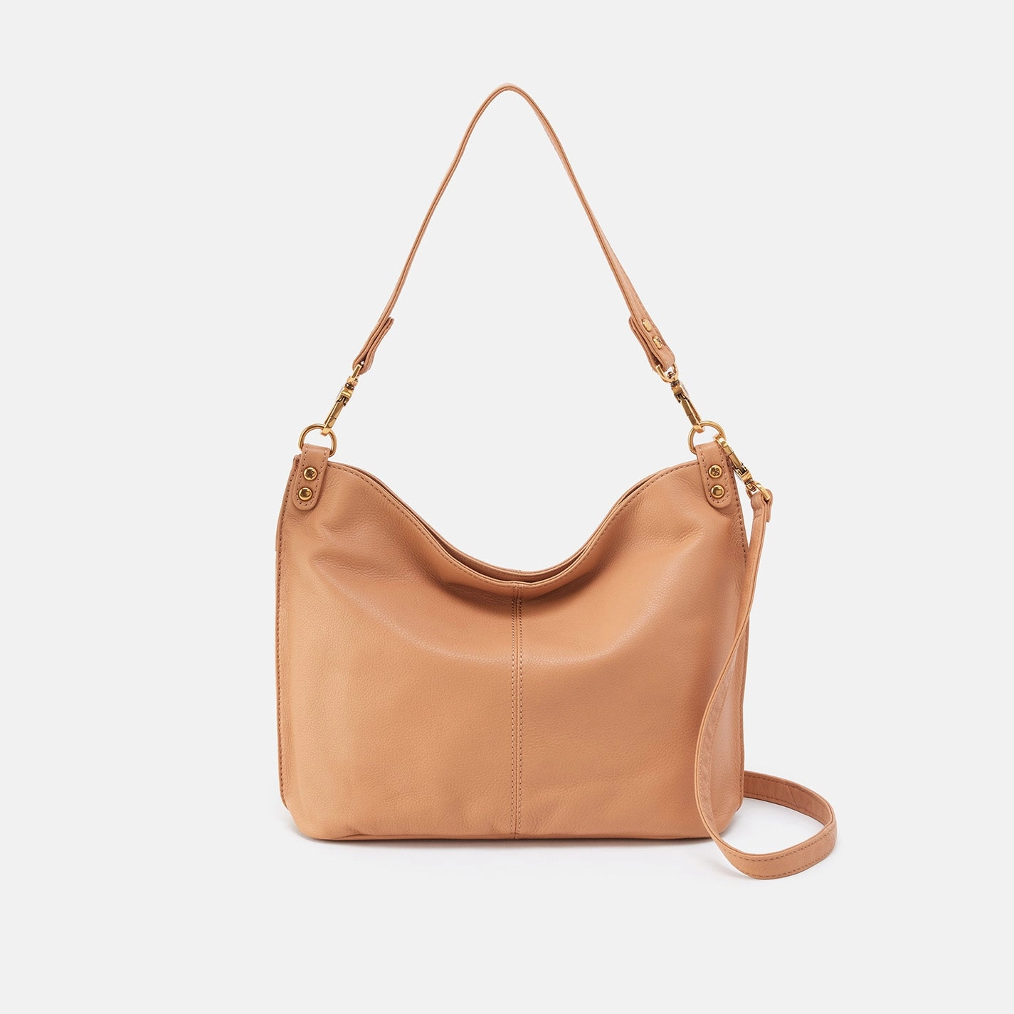 Outdoor Ready Pier Shoulder Bag In Pebbled Leather - Sandstorm