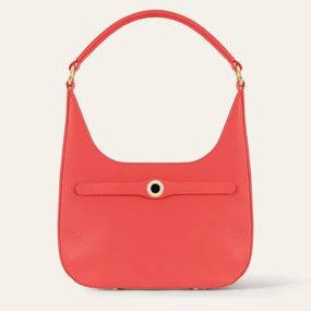 Outdoor Simplicity Daily Travel Florence Shoulder Bag | Coral with Gold hardware