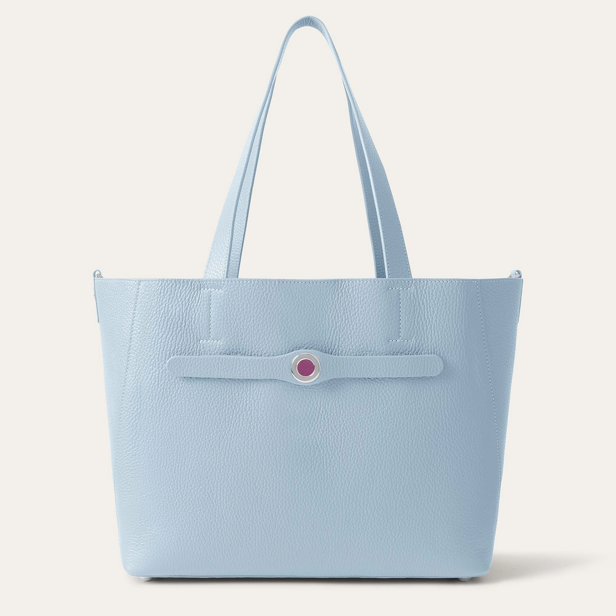 Sarah Tote | Duck Egg with Silver hardware Functional Style