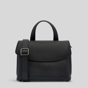 Tryhard Crossbody Bag in full-grain pebbled leather -- Black Durable Commuter Gear Classic Everyday Outfit
