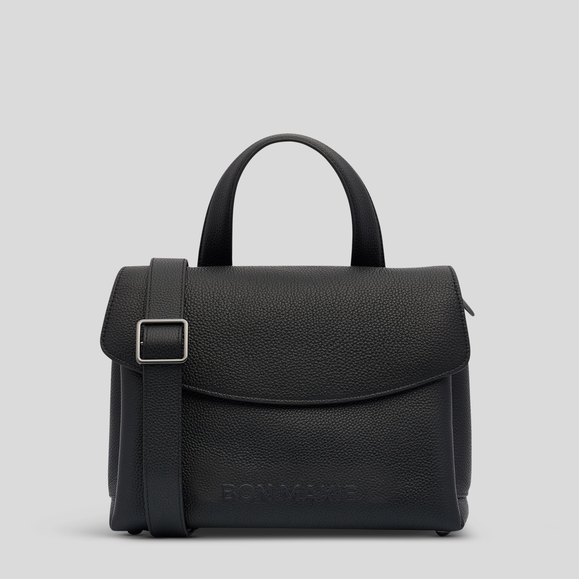 Tryhard Crossbody Bag in full-grain pebbled leather -- Black Durable Commuter Gear Classic Everyday Outfit