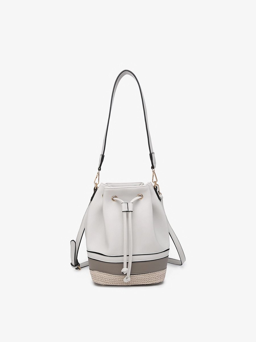 Darcy Vegan Tri-Color Bucket Bag Luxury Finish Statement Piece