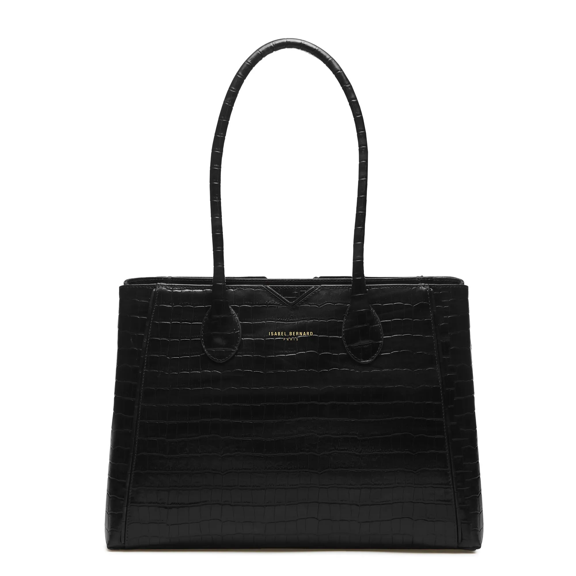 Honor?? Cloe croco black calfskin leather handbag Office Everyday