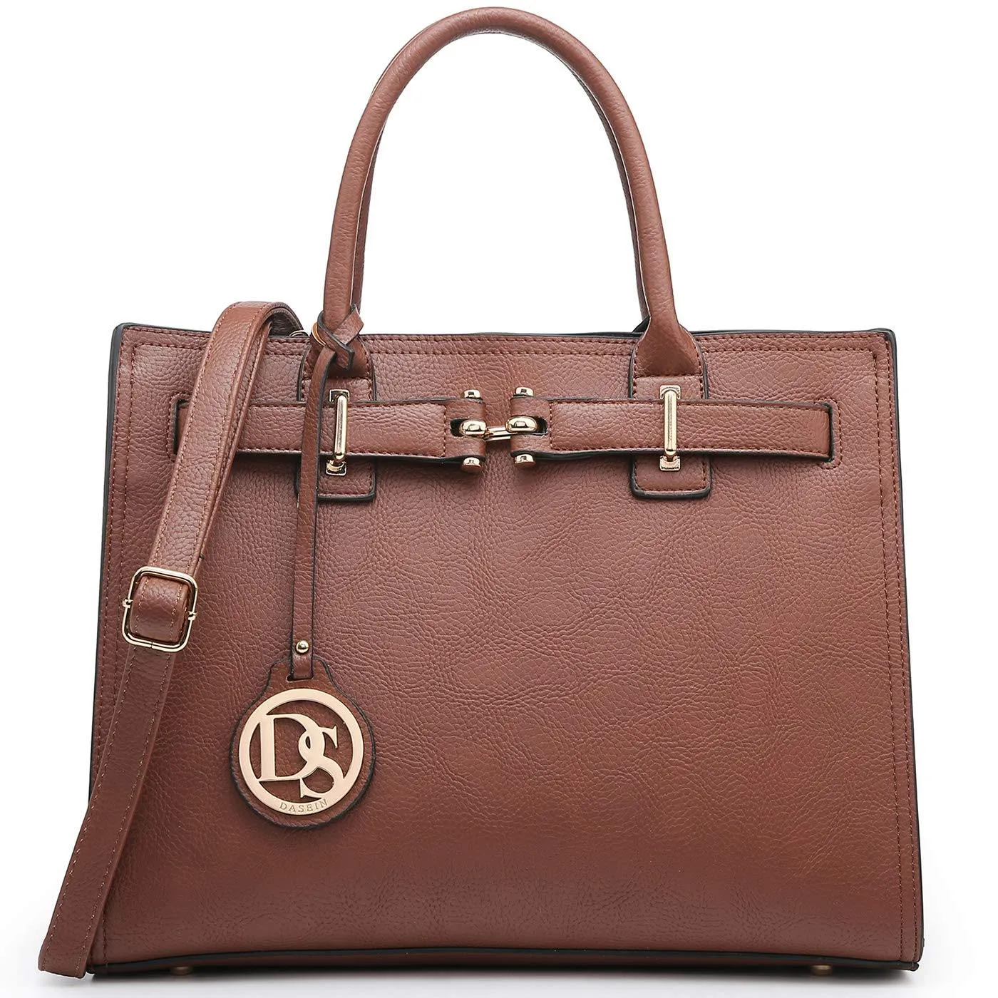 Silver Detail Women Satchel Purses Handbags Belted Top-handle Work Tote Shoulder l Dasein