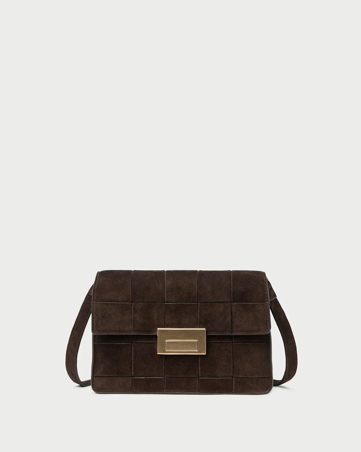 Soft leather shoulder bag Urban Classic Delphine Brown Suede Shoulder Bag