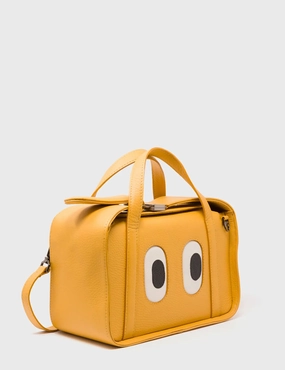 Space-efficient yet roomy enough to fit your daily items Benji Medium Crossbody Golden Glow Leather Bag - Look Up ??