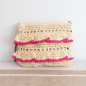 Stylish Design Durable Travel Elena Handbags Straw Woven Summer Crossbody Purse