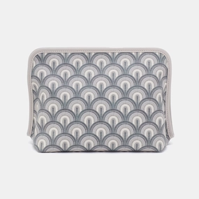 Compact accessory Beauty Large Cosmetic Pouch In Coated Canvas - Grey Dawn