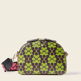 Luna Crossbody - Purple Puzzle Flower Sustainable Material