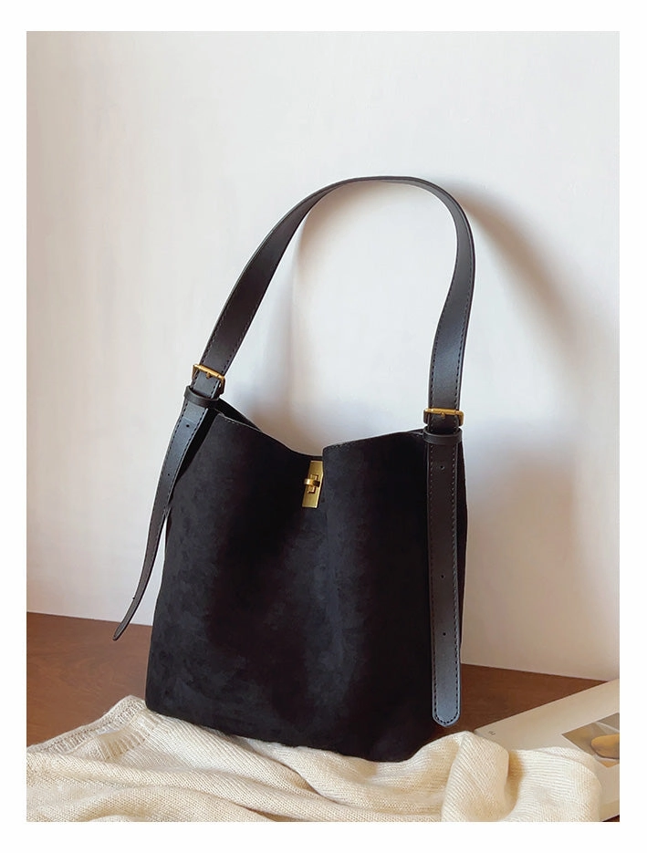 Elena Handbags Soft Suede Shoulder Bag Minimalist Appeal