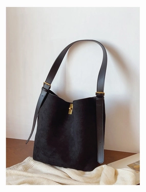Elena Handbags Soft Suede Shoulder Bag Minimalist Appeal