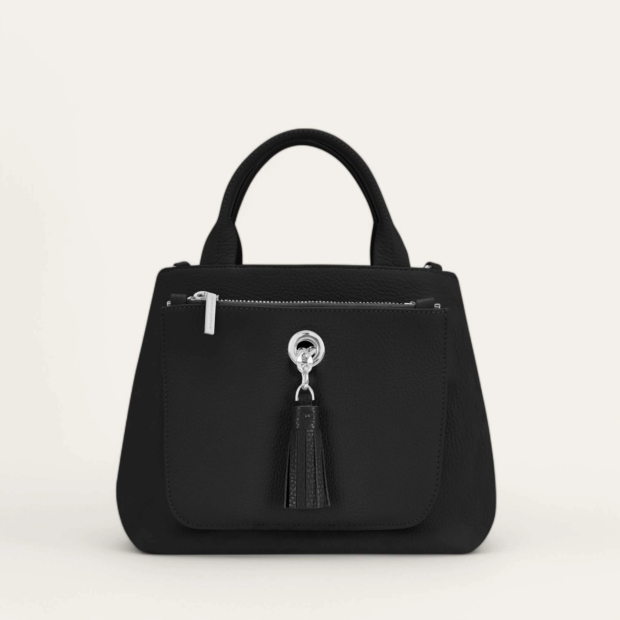 Mini D Tote | Black with Silver hardware Comfort Carry Gear Comfort Style