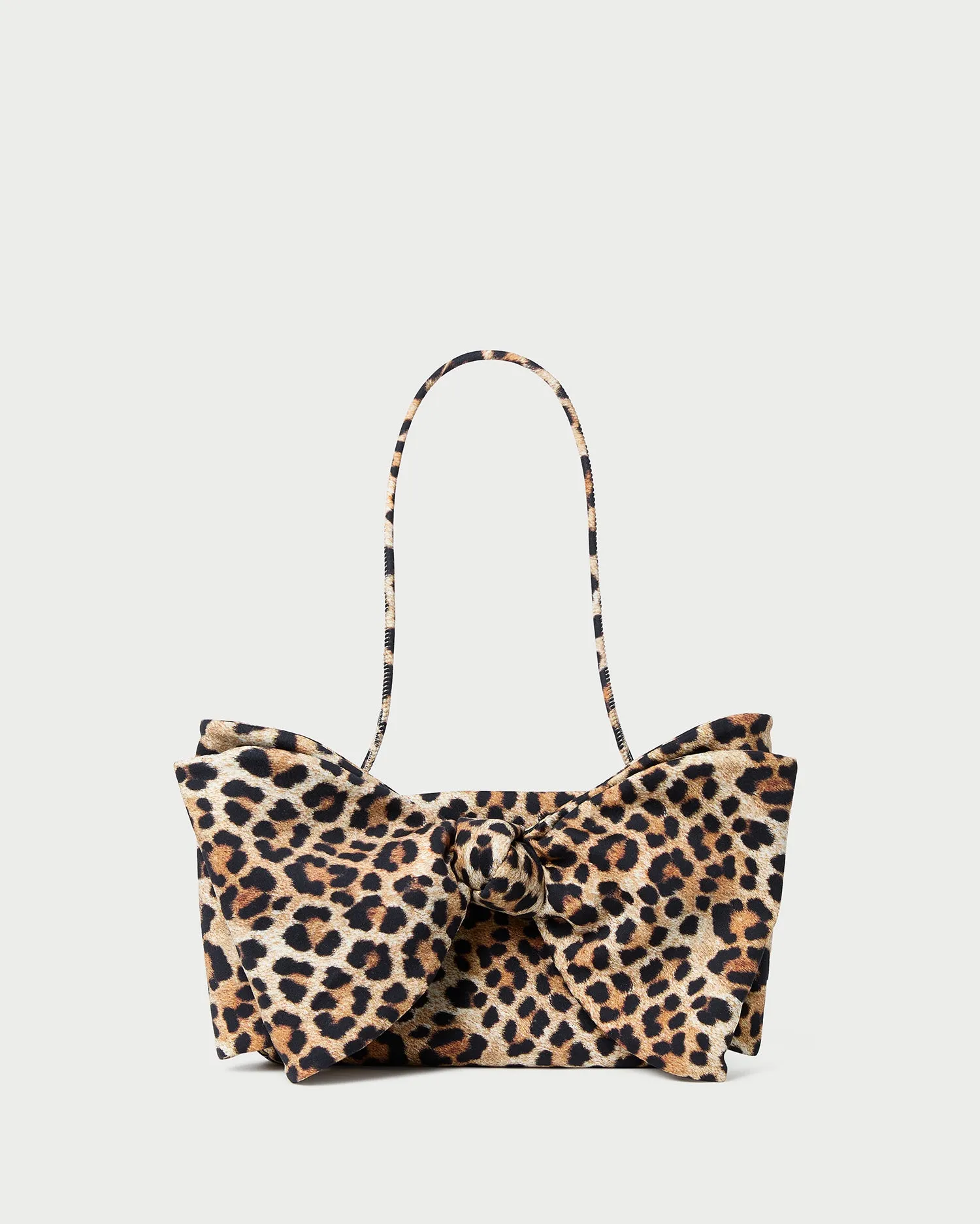 Valerie Leopard Jersey Bow Bag Small Handbag