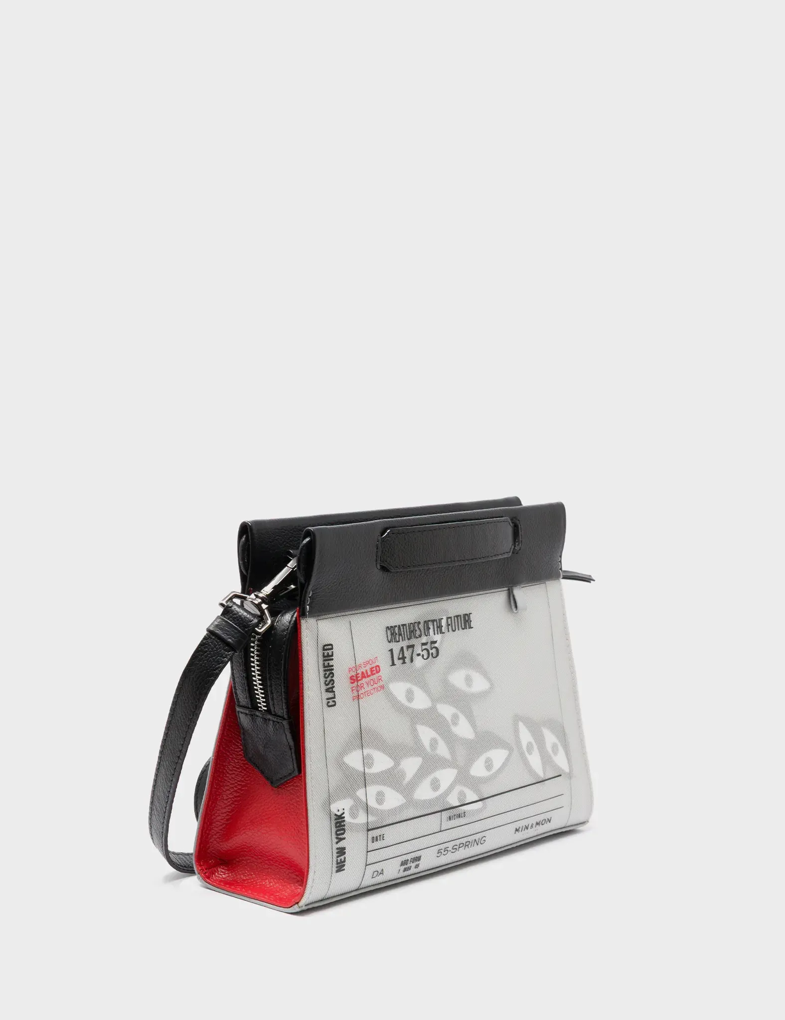 Vali Crossbody Small Gray Leather Bag - The Good Carrier Design Everyday Carry Minimal Street Design