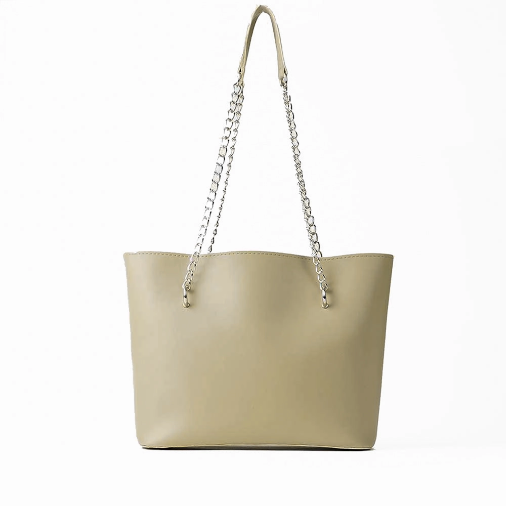 Verona Tote Bag Beige Elegant Modernism Sleek Design