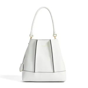 Chic Update Femme Forte Macie cream calfskin leather shoulder bag