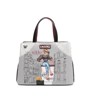 URBAN COFFEE DREAM SATCHEL BAG Elegant Organizer Practical Craft