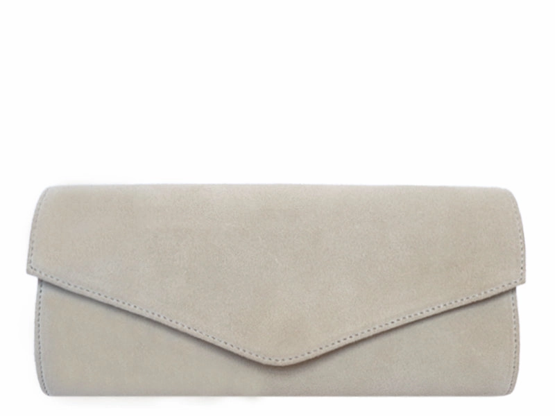Minimal Functionality Minimalist Reliability Clutch Handbag Suede - Cream