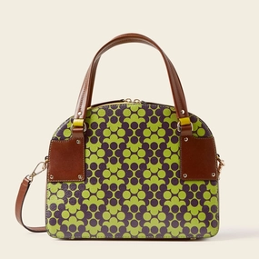 Minimalist Reliability Sustainable Choice Luna Bowling Bag - Purple Puzzle Flower
