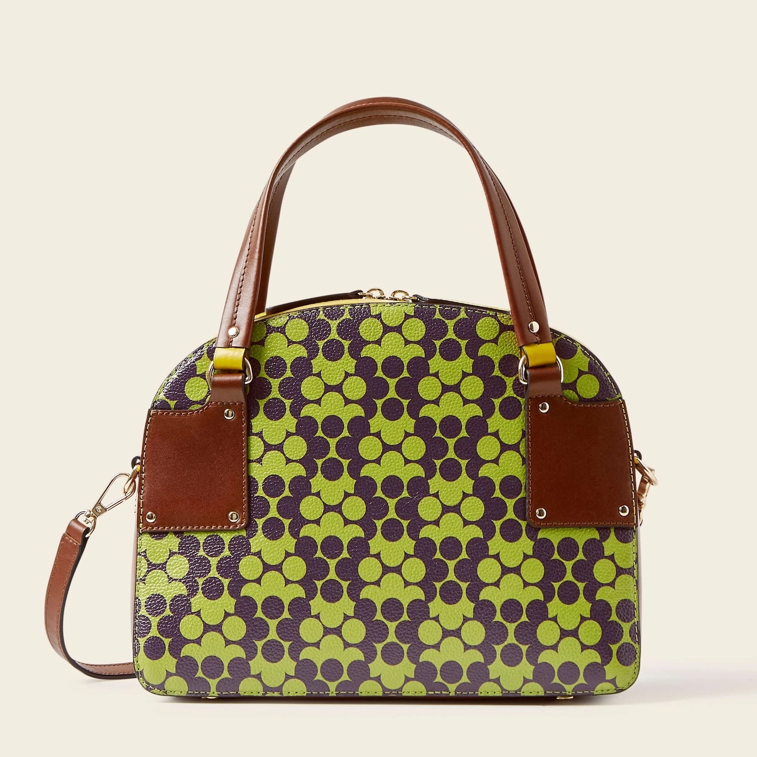 Minimalist Reliability Sustainable Choice Luna Bowling Bag - Purple Puzzle Flower