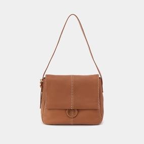 Austin Shoulder Bag In Pebbled Leather - Warm Honey Weekend Companion Versatile Design