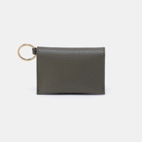 Soft Finish Vida Card Case in Micro Pebbled Leather - Desert Palm