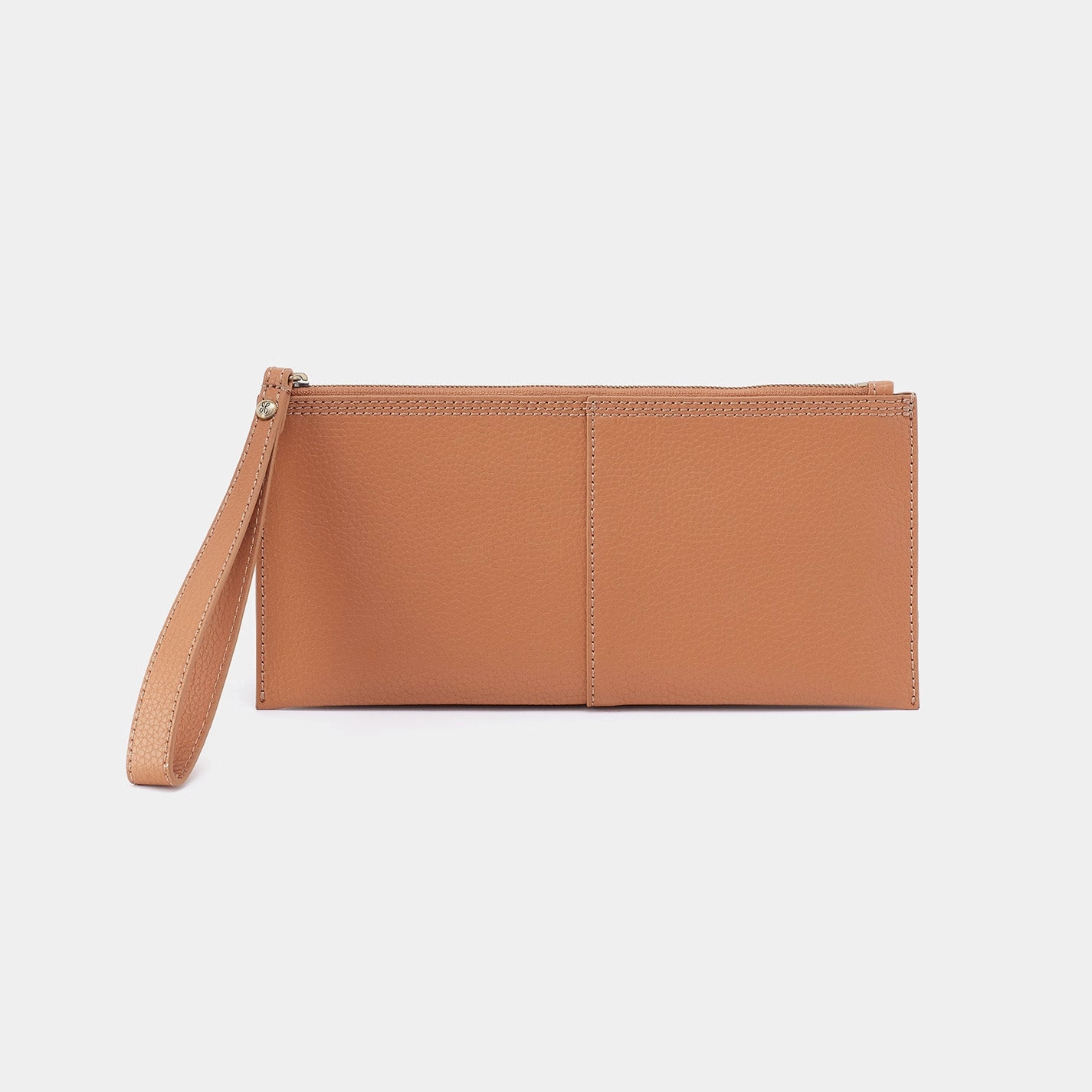 Contemporary Touch Vida Large Pouch in Micro Pebbled Leather - Biscuit