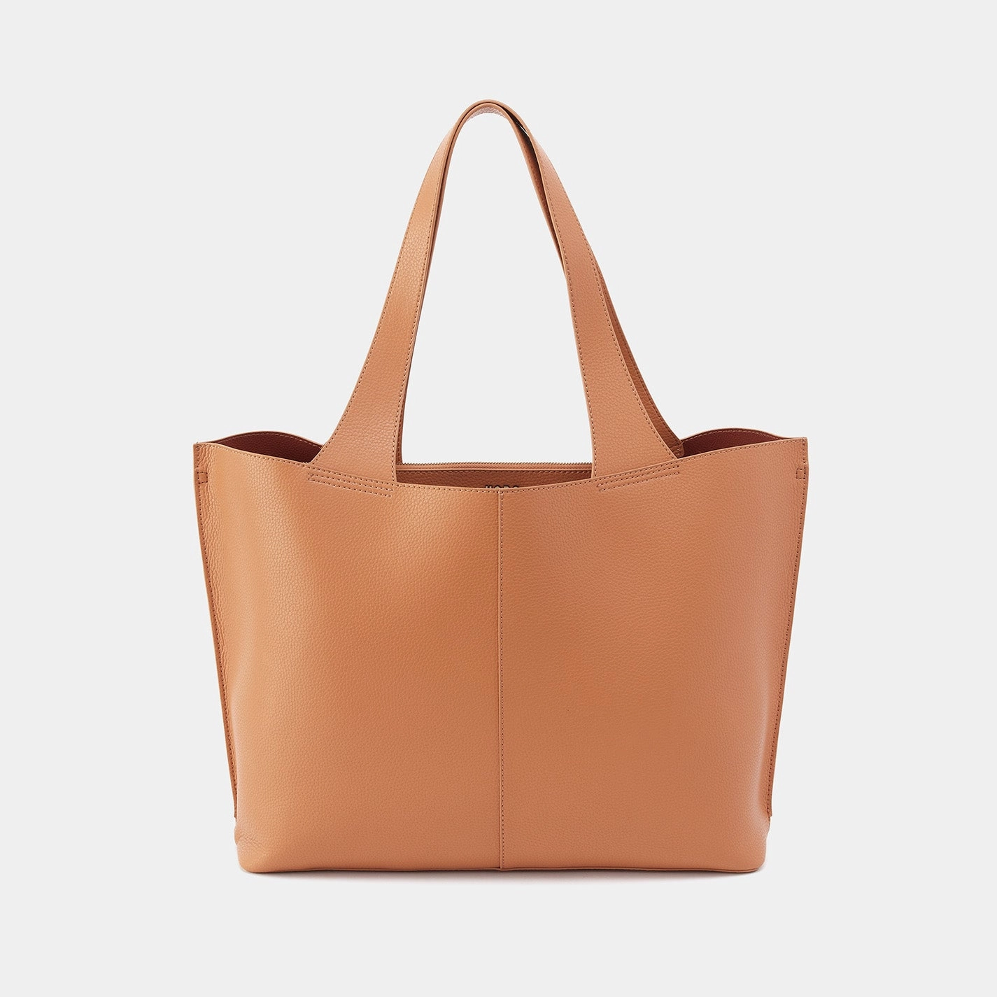 Vida Large Tote in Micro Pebbled Leather - Biscuit Everyday Utility