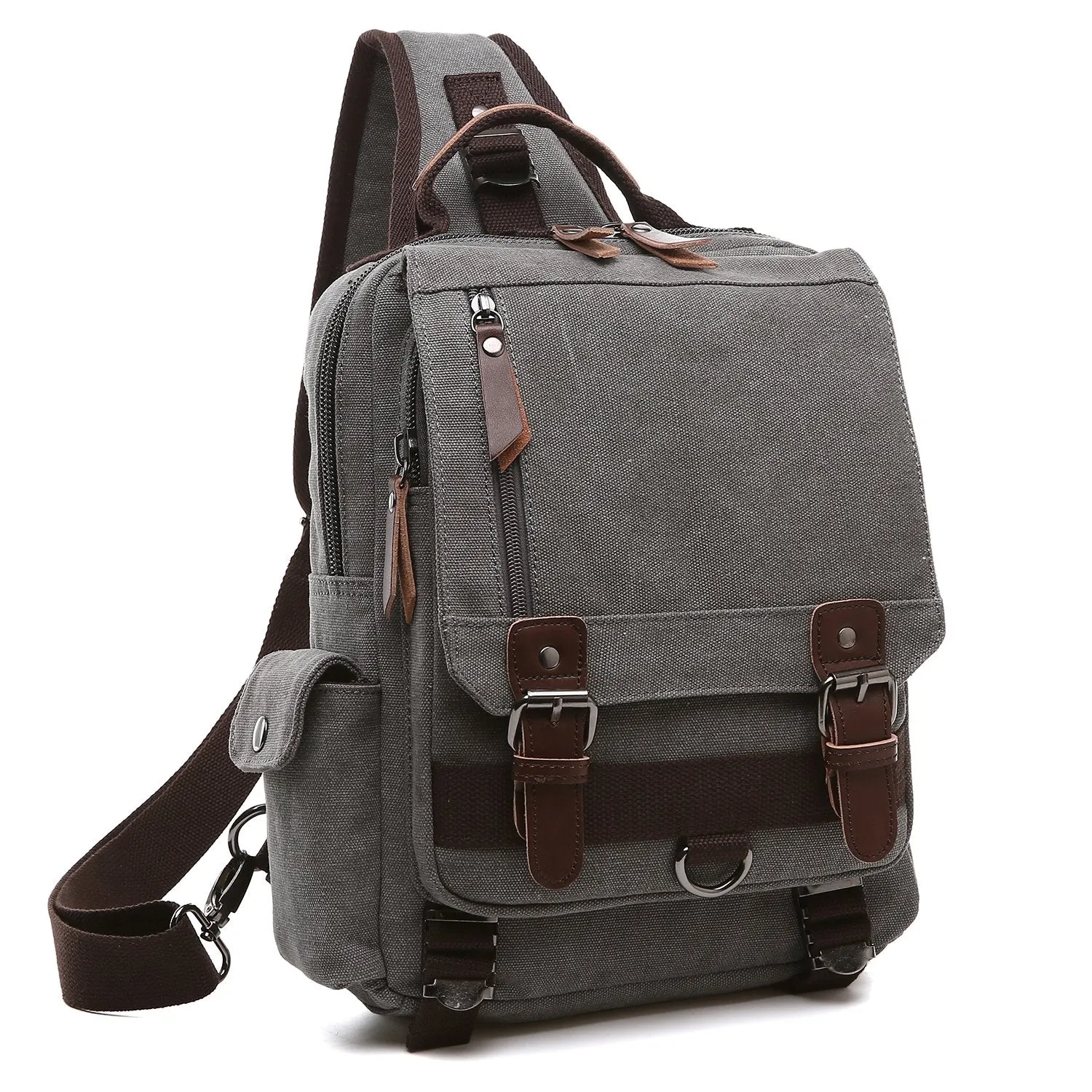 Outdoor Adventure Vintage Unisex Canvas Sling Bag