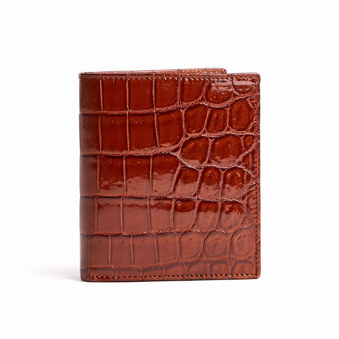 Water Resistant Wallet, Euro Bi-Fold, Reddish Brown